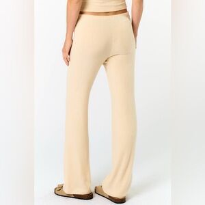 Blue Blush Vanilla Low Rise Soft Hacci Pants